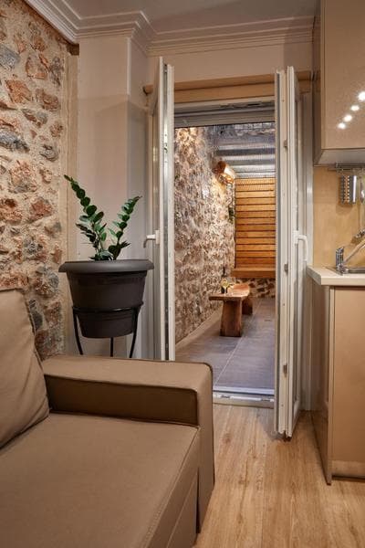 warm stone house