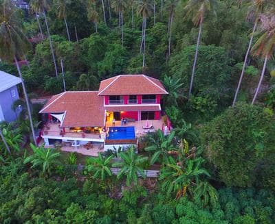 Pink House Guest House Lamai - Pool & Sea View