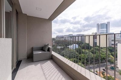 BHaus Jardins VN Melo Alves - Studio Premium com Varanda e Vista Incrível 16o andar - Cama Queen - Oscar Freire 200m - Academia - Lavanderia - Piscina - Co