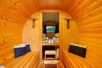 Holzhaus Zum Radekopf mit Whirlpool