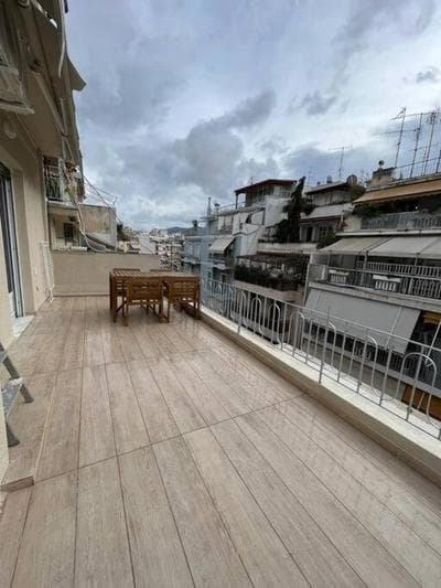 Penthouse 4th fl apartment at Pagrati-large veranda