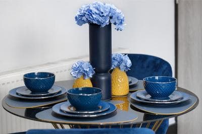 Amber and Blue: Newly Renovated Designer Flat