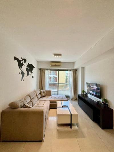 Bright modern apartment with full amenities and parking with 24hs security