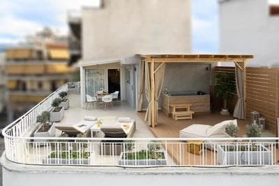Athens Top Penthouse Apartment With Spa 5' to Metro