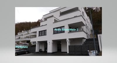 Moderne Wohnung mit Parkplatz und Rheinblick