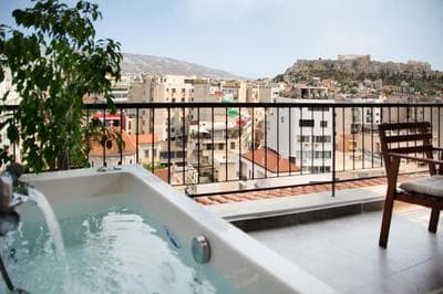NEW! Unbelievable Acropolis View Jacuzzi flat!