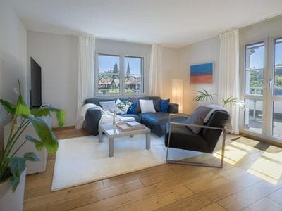 One-Bedroom Apartment with Extra Mattress in Living Room