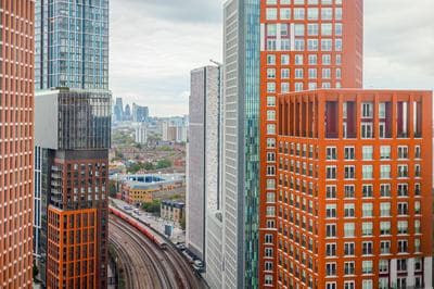 Bright 2BR high floor flat, Nine Elms, 3min tube
