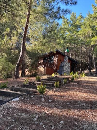 Panurlawoodenhouse özel havuz& sauna mavi