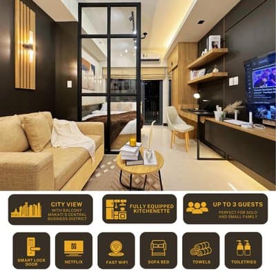 The Makati Suites at Red Residences, Premium Studio, City View, Makati CBD, Wi-fi