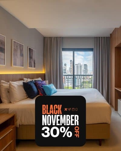 Upper West Perdizes by Xtay - Allianz Parque 500 m away: modern studio with kitchen and city view