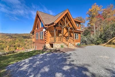 Hilltop Cabin on 5 Acres w/ Hot Tub & Waterfall!