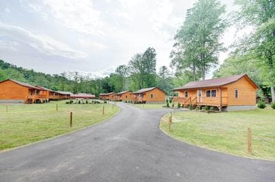 Deck & Hot Tub: Bryson City Riverfront Cabin!