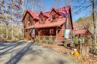 Riverfront Cabin w/ Wraparound Decks & Fire Pit!