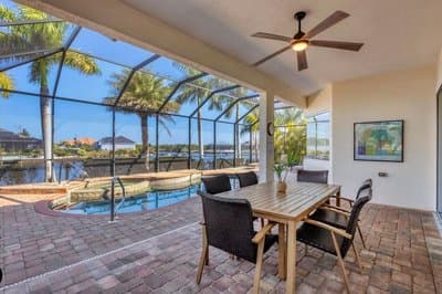 Villa Sol South Gulf Cove! Pool/spa Waterfront Canal W Dock 3 Bedroom Home