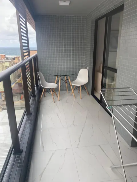 SMART Farol da Barra - Vista mar e varanda ampla