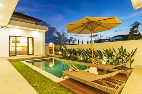 Villa Celestial Brand New Enchanting 2 BR with Aircon Living Canggu