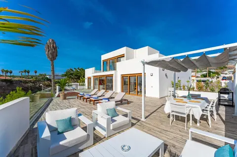 Fabulous contemporary 5 bedroom villa with private heated pool, sleeps max 13