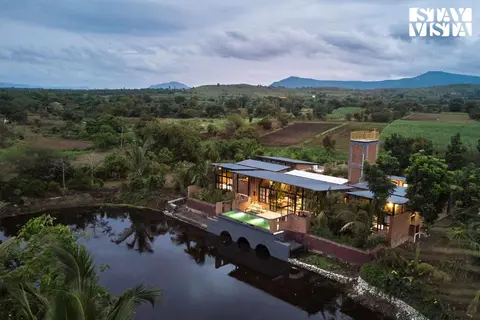 StayVista at Rustic Haven with Pvt Pool, Gazebo & Indoor-Outdoor Game
