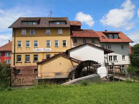 Apartment 175 qm SCHWANENNEST, in der romantischen Rödermühle an der Fränkischen Saale in Deutschlands Mitte, 8 km zur A7