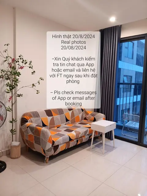Phòng Vinhome Grand Park với ban công lớn, 1 phòng ngủ, bếp, phòng khách, phòng tắm