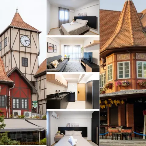 Localização Central! A 450 metros da Vila Germânica Loft com Piscina, Ar-Condicionado, Wi-Fi, Cozinha completa, Garagem Privativa, Espaço Zen, Academia, Sa