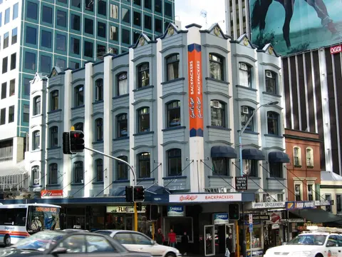 Surf 'N' Snow Backpackers Across Sky Tower