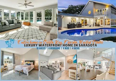 Sarasota Waterfront Pool Home With Dock