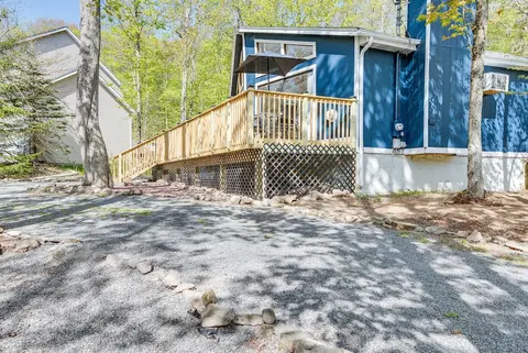 Deck & Community Perks: Bright Pocono Lake Home!