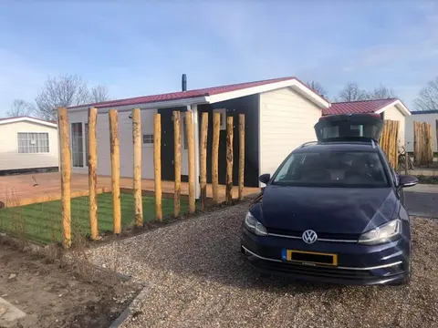 Nice Chalet With air Conditioning, on a Holiday Park, 1 km. From the Beach