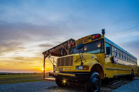 American School Bus - Blossom Farm