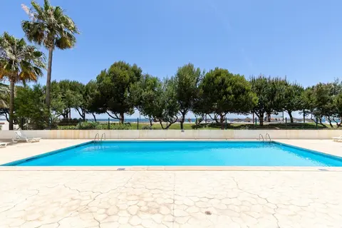 Quarteira First Line Front Beach Pool Flat View