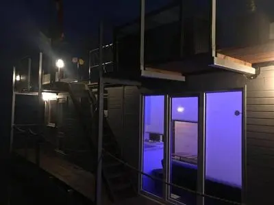 Houseboat on the water
