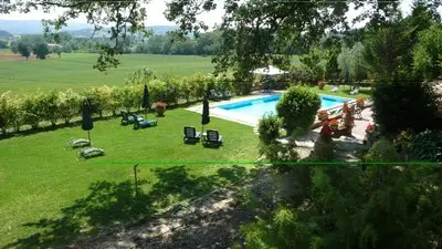 Podere Lamaccia - bed and kitchinette