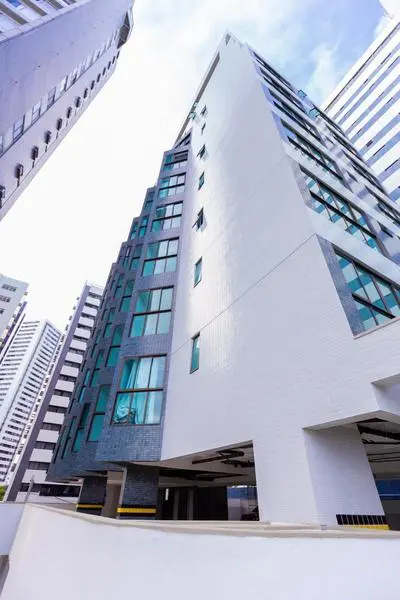 Flat completo em boa viagem com área de lazer e vista mar - novo apt 305