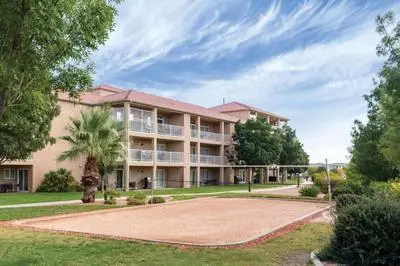 Beautiful 1BD condo in the desert onsite with pools playground horseshoes and more