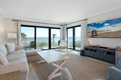 Take in the oceanfront corner views located on the no-drive beach!