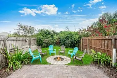 Walk to Beach Fire Pit Screened Patio Smart TVs