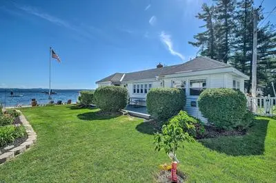 Beachfront Sebago Cottage w/ Deck + Grill!