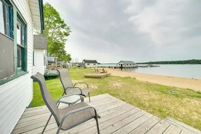 Dock & Beach Access: Lakefront Cabin in Cedarville