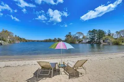 Modern Cape Cod Cottage on Private Pond w/ Beach